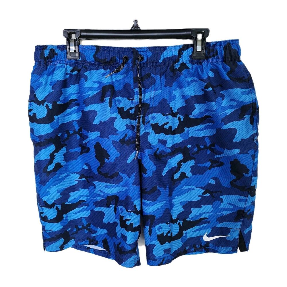 Men's Nike Vital Volley Swim Trunks Obsidian Blue Camo Board Shorts Size Large